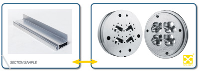 Solar panel extrusion die